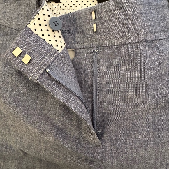 Talbots Petite Chambray Cropped Pants - Picture 6 of 6